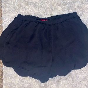 Black Scallop Shorts